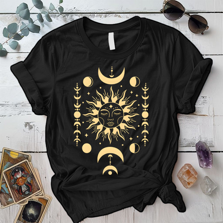 Celestial Wisdom T-Shirt Mockup Black