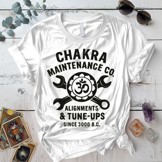 Chakra Maintenance Co T-Shirt Mockup White