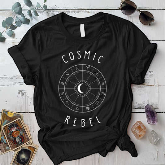 Cosmic Rebel T-Shirt Mockup Black
