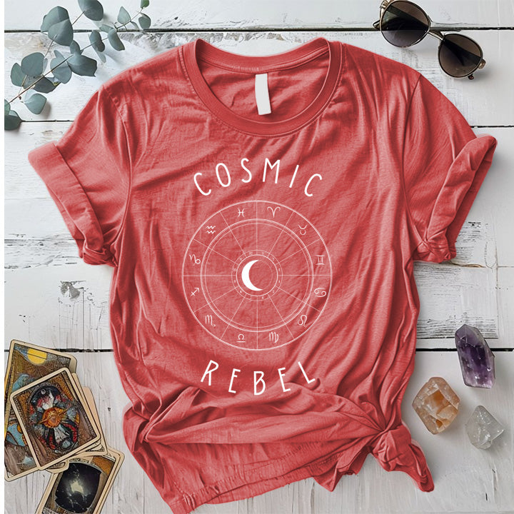 Cosmic Rebel T-Shirt Mockup Natural
