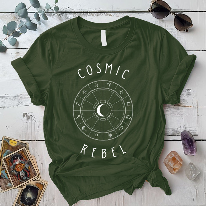 Cosmic Rebel T-Shirt Mockup White