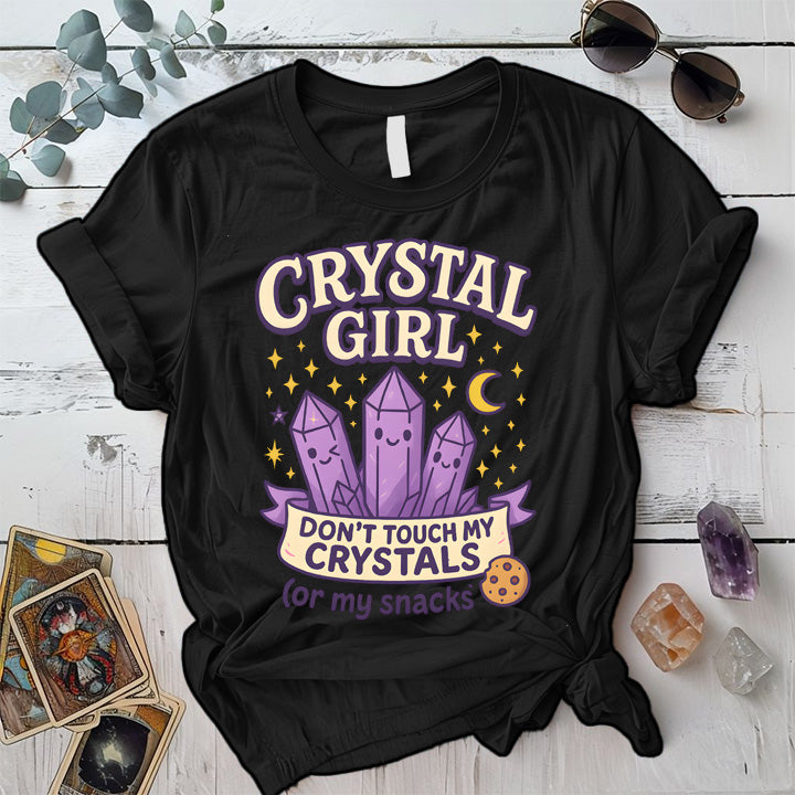 Crystal Girl T-Shirt Mockup Black