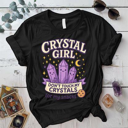 Crystal Girl T-Shirt Mockup Black