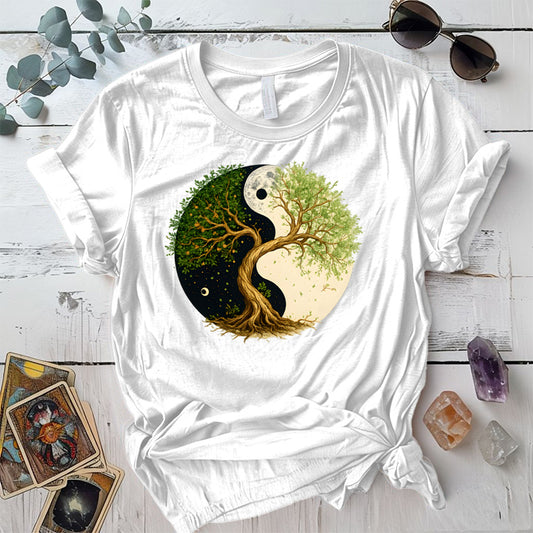 Eternal Roots of Balance T-Shirt Mockup white