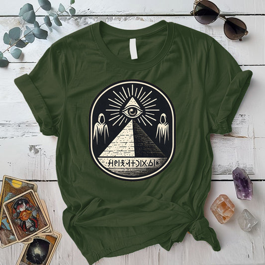 Eye of the Ascended T-Shirt Mockup Military Green