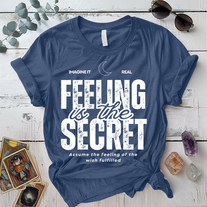 Feeling Is The Secret T-Shirt Mockup Maroon