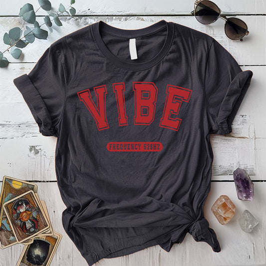 Vibe Frequency 528Hz T Shirt Dark Heather Grey Mockup