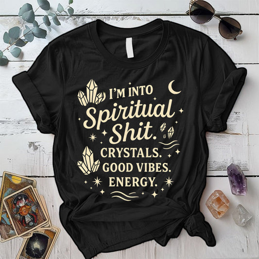 I'm Into Spiritual Shit T-Shirt Mockup Black