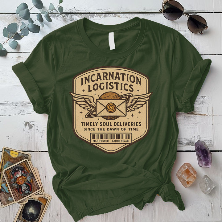 Incarnation Logistics T-Shirt Mockup Military Green