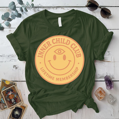 Inner Child Club T-Shirt Mockup Military Green