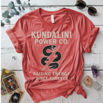 Kundalini Energy T-Shirt Mockup Coral Silk