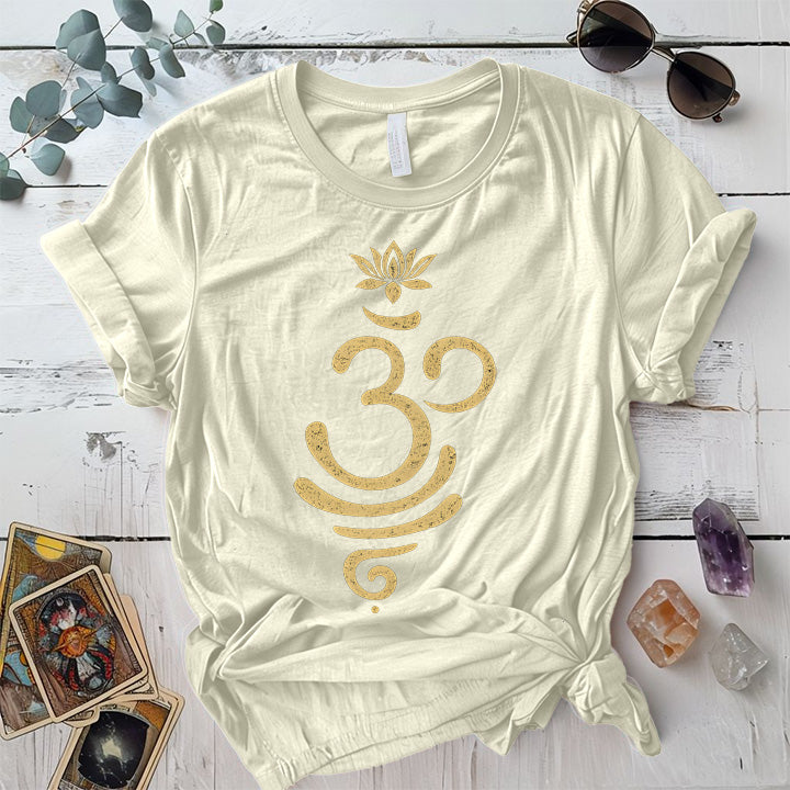 Om Infinity T-Shirt Mockup Natural