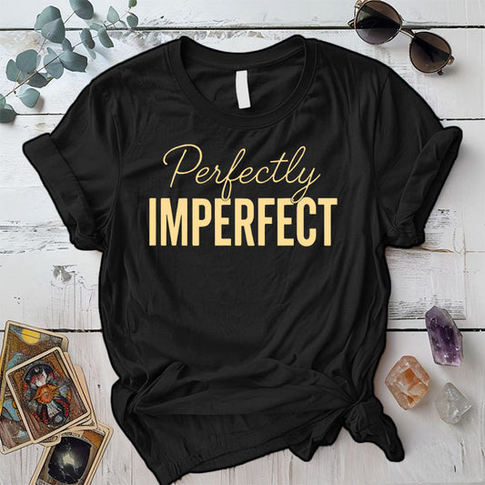 Perfectly Imperfect T-Shirt Mockup Black