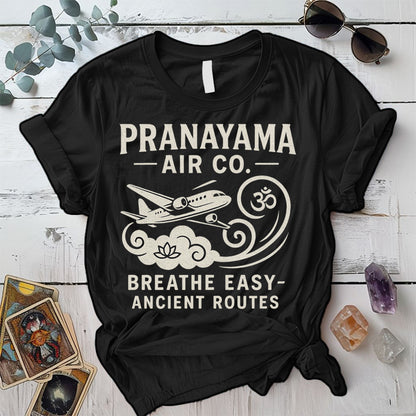 Pranayama Air Co T-Shirt Mockup Black