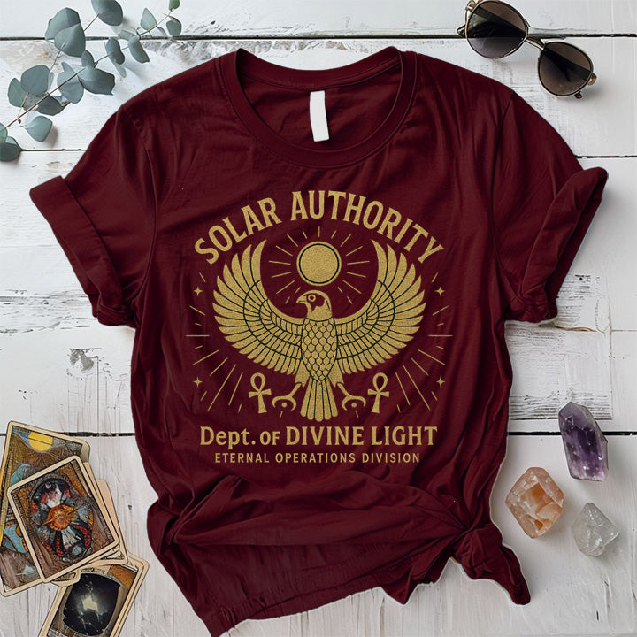 Ra Egyptian Sun God T-Shirt Mockup Maroon