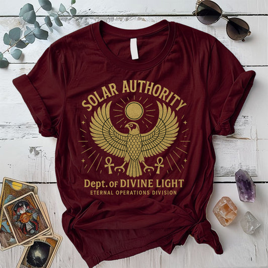 Ra Egyptian Sun God T-Shirt Mockup Maroon
