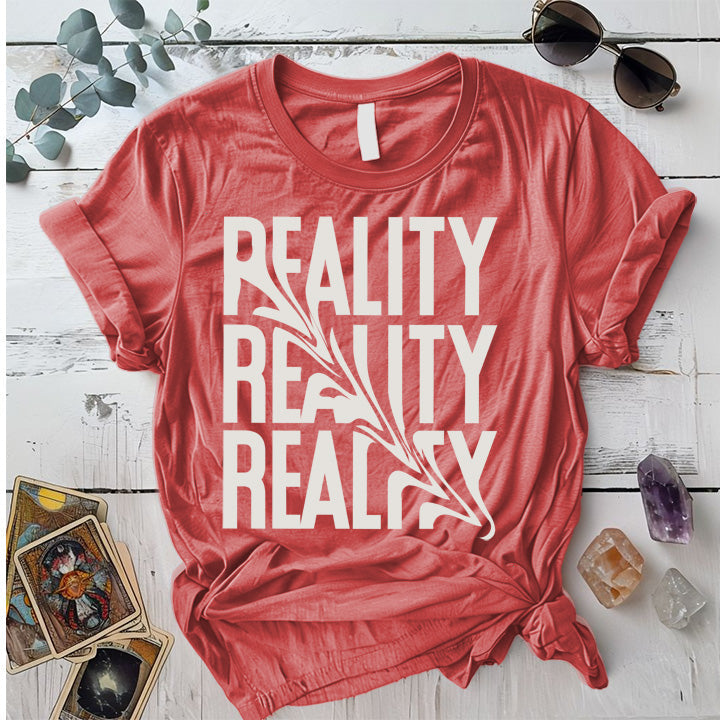 Reality T-Shirt Mockup Coral Silk