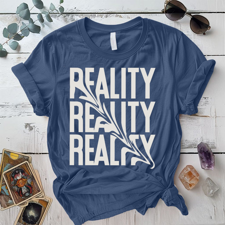 Reality T-Shirt Mockup Indigo Blue