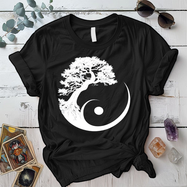 Sacred Grove of Stillness T-Shirt Mockup Black