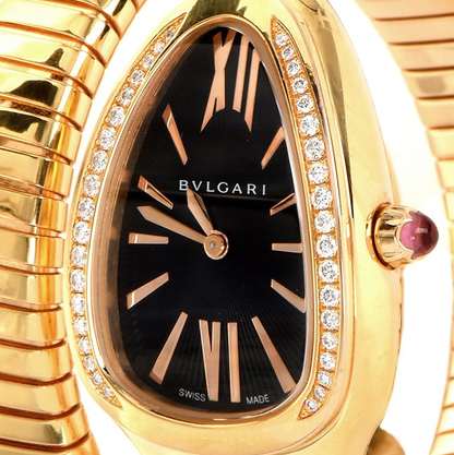 Bvlgari Serpenti Diamond Tubogas 35mm Ladies Yellow Gold Watch