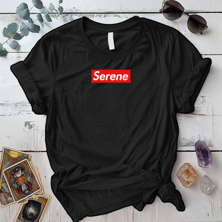 Serene T-Shirt Mockup Black