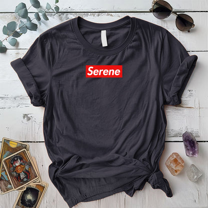 Serene T-Shirt Mockup Dark Heather Grey