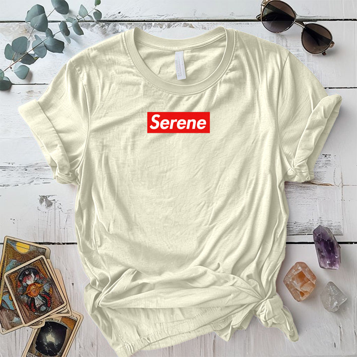 Serene T-Shirt Mockup Indigo Blue