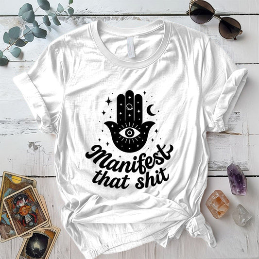 The Moon Made Me Do It T-Shirt Mockup White