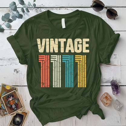 Vintage 1111 T Shirt Military Green Mockup