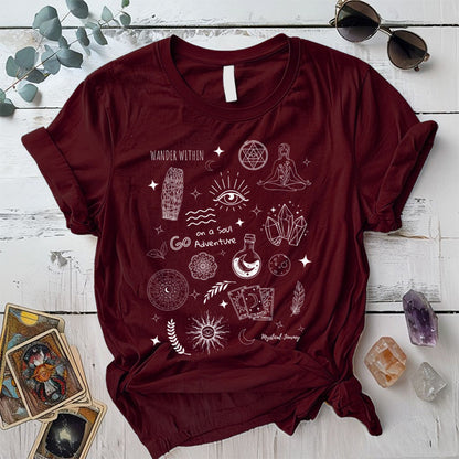 Wander Within T-Shirt Mockup Black