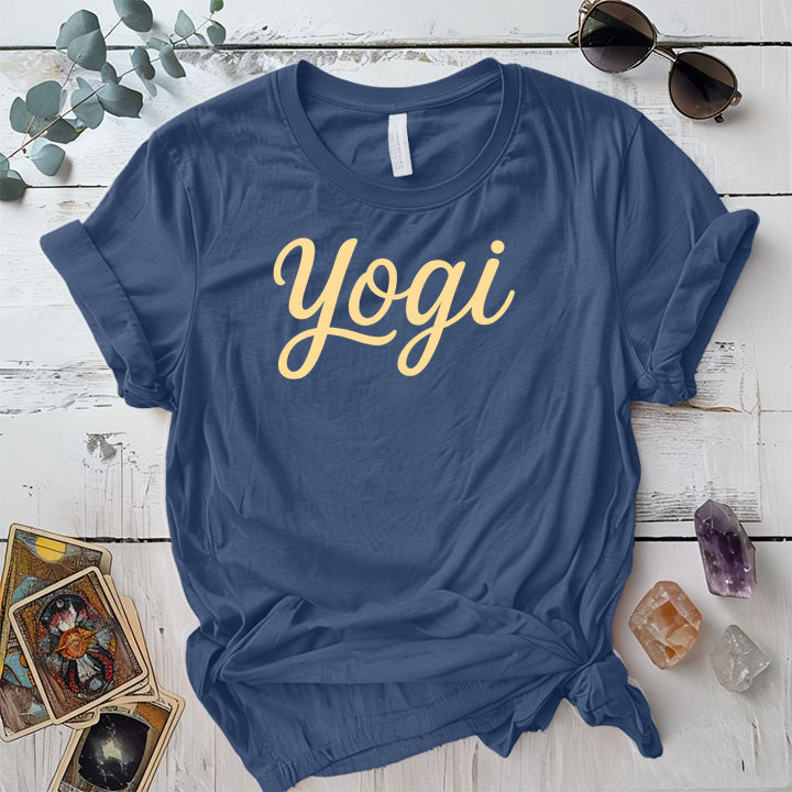 Yogi T-Shirt Mockup indigo-blue