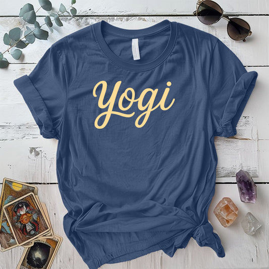 Yogi T-Shirt Mockup indigo-blue