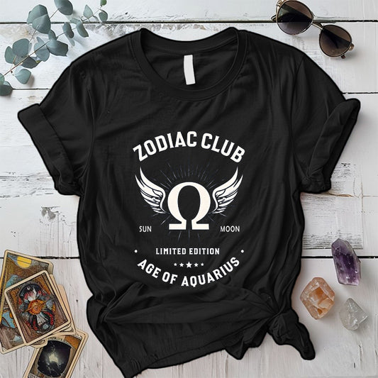 Zodiac Club T Shirt Black Mockup