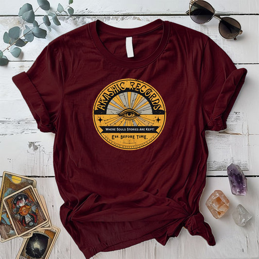 Akashic Records T-Shirt Mockup Maroon