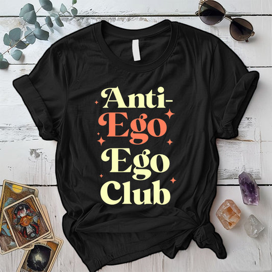 Anti Ego Ego Club T-Shirt Mockup Black