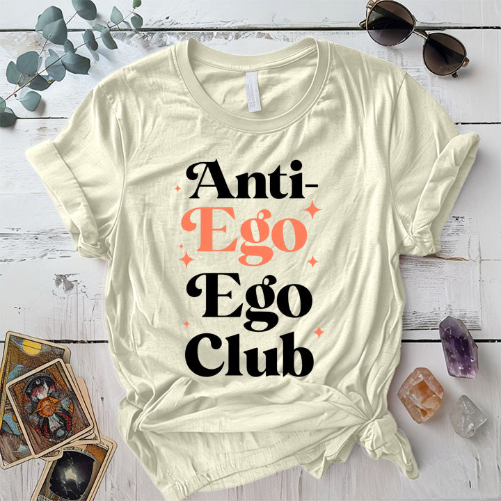 Anti Ego Ego Club T-Shirt Mockup Natural