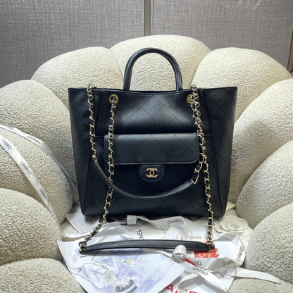 Chanel 2026 Shopping Bag 39cm Grained Calfskin Leather