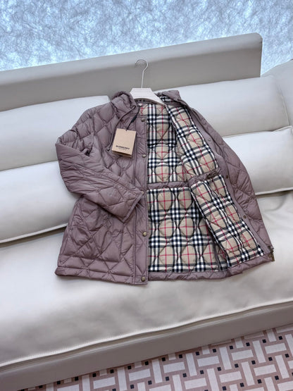 Burberry 25 Mid-Length Jacket Whimshy Pink Nylon Cotton