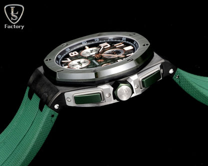 Audemars Piguet Royal Oak Offshore Chronograph 44mm Black Case Green Silver Dial