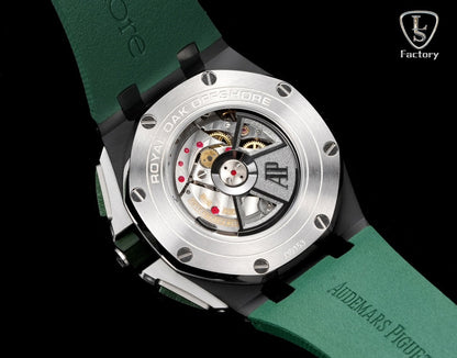 Audemars Piguet Royal Oak Offshore Chronograph 44mm Black Case Green Silver Dial