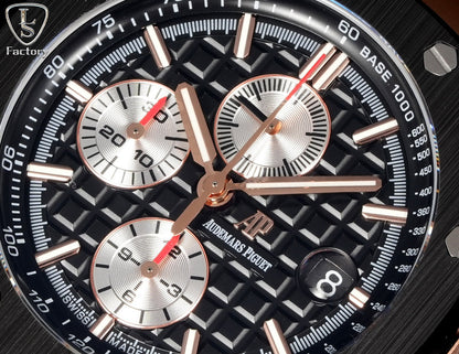 Audemars Piguet Royal Oak Offshore Chronograph 44mm Rose Gold Case Black Silver Dial