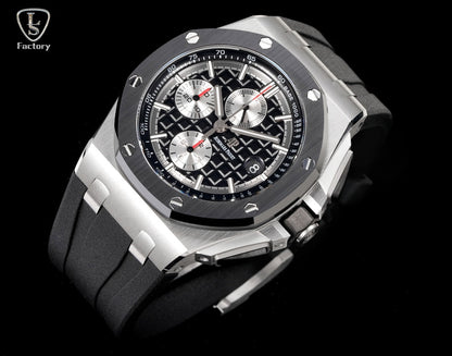 Audemars Piguet Royal Oak Offshore Chronograph 41mm Steel Case Black Silver Dial