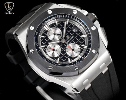 Audemars Piguet Royal Oak Offshore Chronograph 41mm Steel Case Black Silver Dial