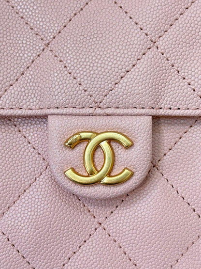 CC 25C Hobo Bags 40cm Pink Grained Calfskin
