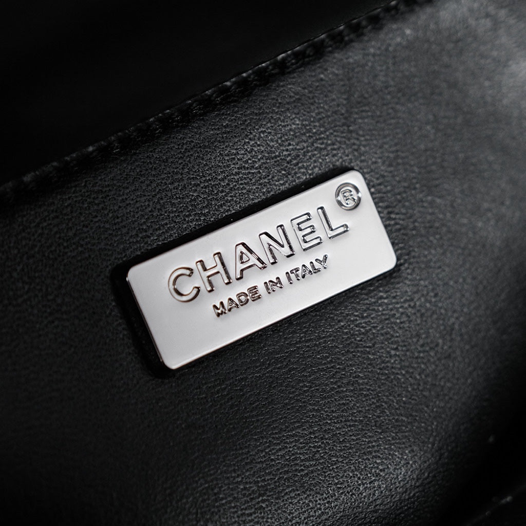 24S Flap Bag 20cm Multicolor Sequin Calfskin