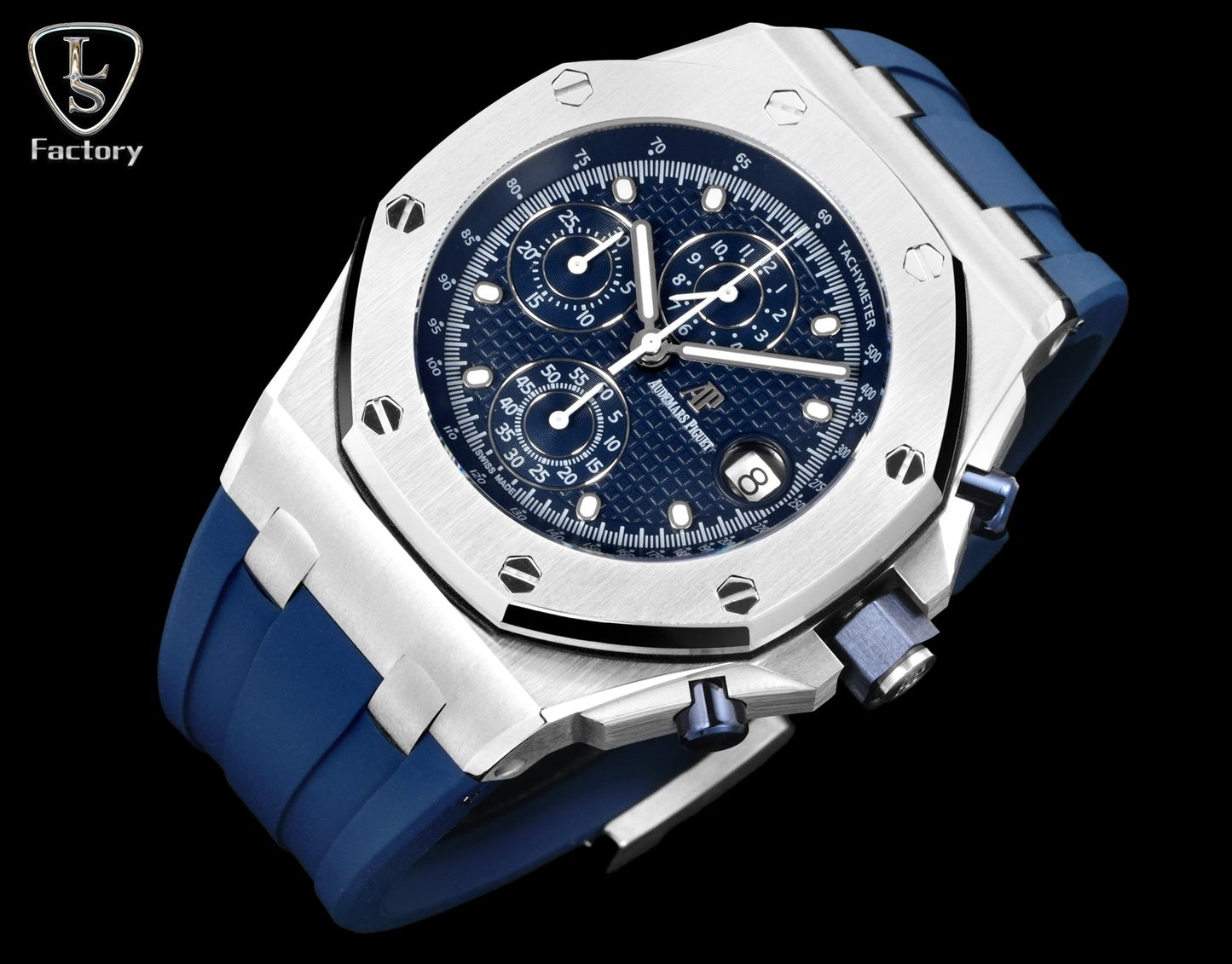 Audemars Piguet Royal Oak Offshore Chronograph 42mm Stainless Steel Blue Dial Rubber Strap