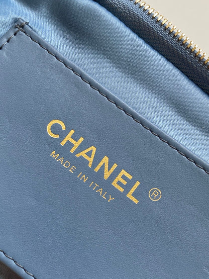 CC 25K Mini Bow Bag 26cm Blue Denim