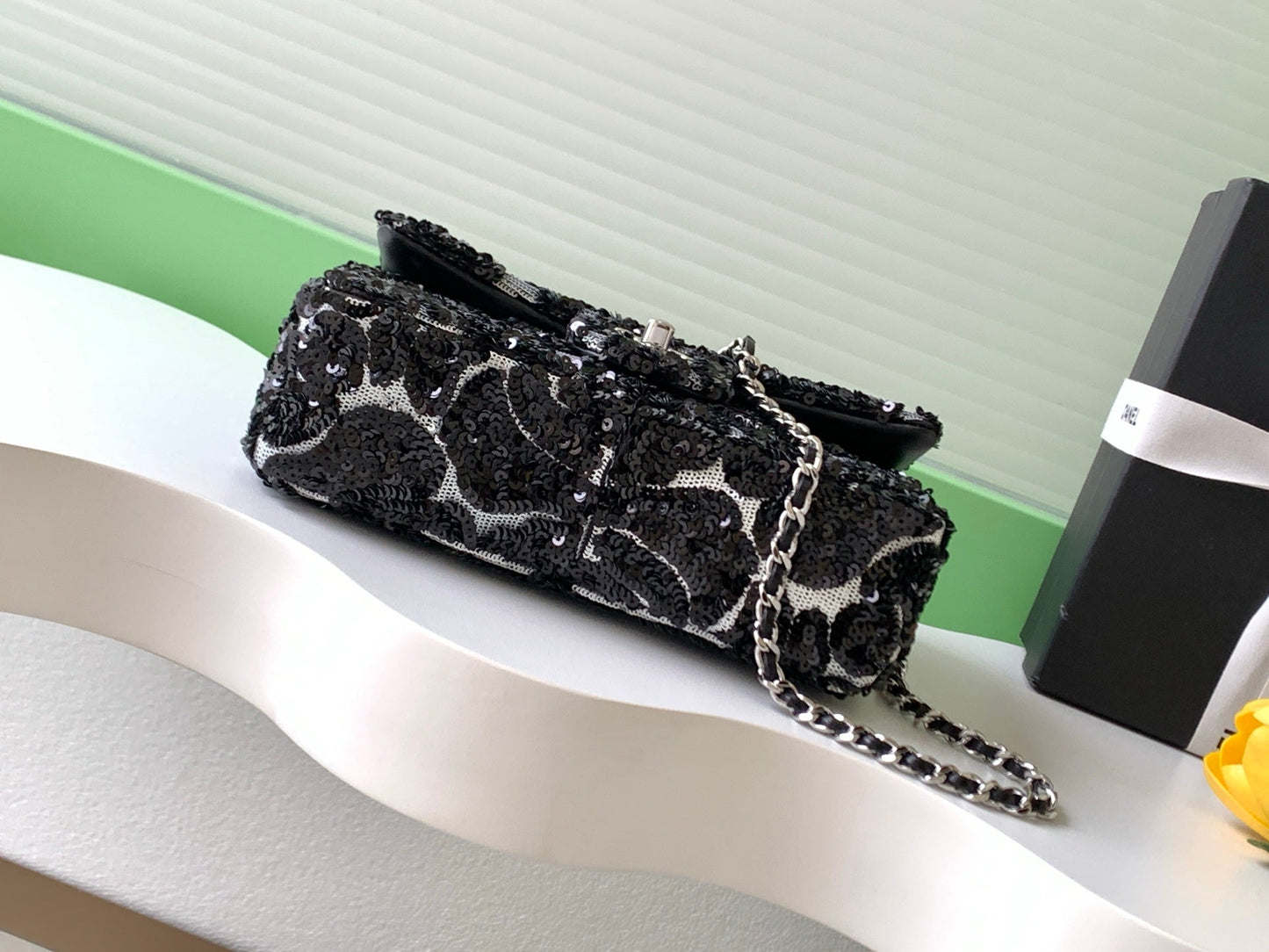CC 2025 Flap Bag Black Sequin 298204