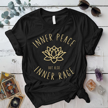 Inner Peace T Shirt Black Mockup