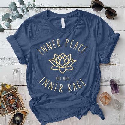 Inner Peace T Shirt Indigo Blue Mockup